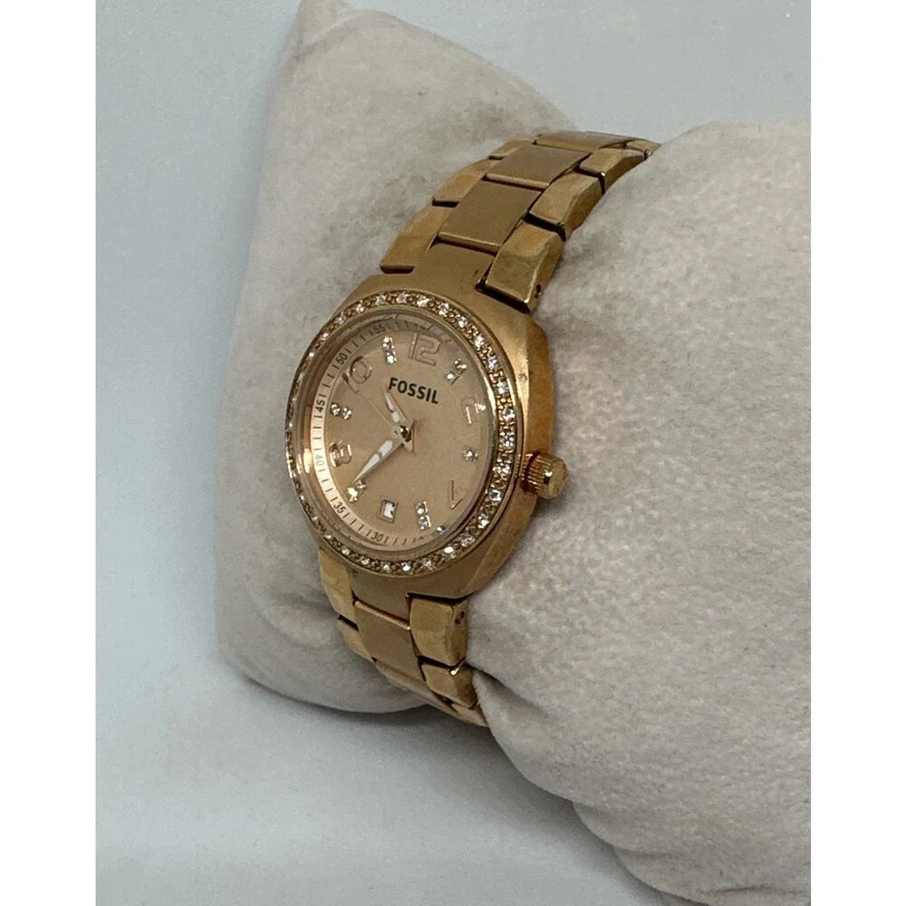 Fossil Colleague AM4508 Women's Gold Stainless Steel Analog Dial Watch HME525